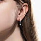 9-10mm Tahitian Black Baroque Pearl Earrings, Textured Twisted Rope Design in 18K White Gold Plated Sterling Silver, Artisan Drop Earrings for Women