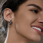 8-9mm Tahitian Black Pearl & Mother of Pearl Dangle Earrings, Hand-Selected from Black-Lipped Oyster in 18K White Gold Plated Sterling Silver