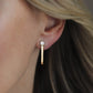 U-Shape Moissanite Earrings, 18K Gold Plated 925 Sterling Silver, GRA Certified with Gift Box
