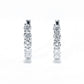 3 CTTW Moissanite Hoop Earrings, D Color Round Cut in 925 Sterling Silver, GRA Certified Diamond Alternative Jewelry