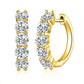 3 CTTW Moissanite Hoop Earrings, D Color Round Cut in 925 Sterling Silver, GRA Certified Diamond Alternative Jewelry