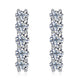 3 CTTW Moissanite Hoop Earrings, D Color Round Cut in 925 Sterling Silver, GRA Certified Diamond Alternative Jewelry