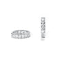 Huggie Hoop Earrings, Round Cut White Diamond & Moissanite Options, 14K White Gold Plated 925 Sterling Silver, Hypoallergenic Earrings for Women & Men