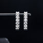 Huggie Hoop Earrings, Round Cut White Diamond & Moissanite Options, 14K White Gold Plated 925 Sterling Silver, Hypoallergenic Earrings for Women & Men