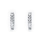 Huggie Hoop Earrings, Round Cut White Diamond & Moissanite Options, 14K White Gold Plated 925 Sterling Silver, Hypoallergenic Earrings for Women & Men