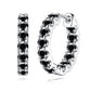 Huggie Hoop Earrings, Round Cut White Diamond & Moissanite Options, 14K White Gold Plated 925 Sterling Silver, Hypoallergenic Earrings for Women & Men