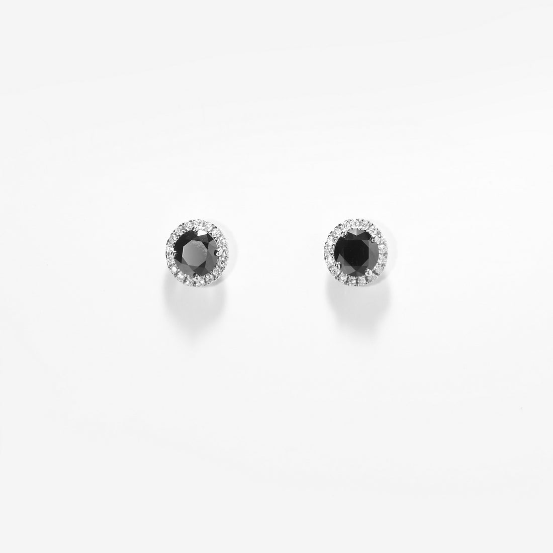 Limited Edition Black Moissanite Stud Earrings, D Color VVS1 Clarity in 925 Sterling Silver, Exclusive Solitaire & Halo Designs for Women & Men