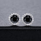 Limited Edition Black Moissanite Stud Earrings, D Color VVS1 Clarity in 925 Sterling Silver, Exclusive Solitaire & Halo Designs for Women & Men