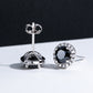 Limited Edition Black Moissanite Stud Earrings, D Color VVS1 Clarity in 925 Sterling Silver, Exclusive Solitaire & Halo Designs for Women & Men