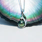 9-11mm AAAA Tahitian Black Pearl Necklace with D Color Moissanite Accents, 10K White Gold Plated over Sterling Silver, 45+2+3cm Adjustable Chain