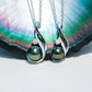 9-11mm AAAA Tahitian Black Pearl Necklace with D Color Moissanite Accents, 10K White Gold Plated over Sterling Silver, 45+2+3cm Adjustable Chain
