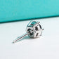 1.0 Ct 6-Prong Moissanite Stud Earrings, GRA Certified Rhodium Plated 925 Silver, Hypoallergenic