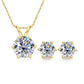 1.0 Ct 6-Prong Moissanite Stud Earrings, GRA Certified Rhodium Plated 925 Silver, Hypoallergenic