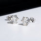 1.0 Ct 6-Prong Moissanite Stud Earrings, GRA Certified Rhodium Plated 925 Silver, Hypoallergenic