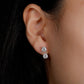 Moissanite Stud Earrings, 18K Gold Plated Sterling Silver, Wedding Anniversary Gift for Wife & Bride
