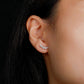 5-Stone Moissanite Ear Crawlers, Bezel Set 14K Gold Plated, Hypoallergenic GRA Certified