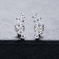 5-Stone Moissanite Ear Crawlers, Bezel Set 14K Gold Plated, Hypoallergenic GRA Certified