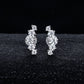 5-Stone Moissanite Ear Crawlers, Bezel Set 14K Gold Plated, Hypoallergenic GRA Certified