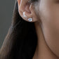 6-Prong Moissanite Stud Earrings, Round Cut D Color VVS1 Clarity in 925 Sterling Silver
