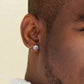 6-Prong Moissanite Stud Earrings, Round Cut D Color VVS1 Clarity in 925 Sterling Silver