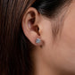1.0 CT Six-Prong Solitaire Moissanite Stud Earrings, 18K White Gold Plated Sterling Silver with Certificate
