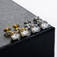 1.0 CT Six-Prong Solitaire Moissanite Stud Earrings, 18K White Gold Plated Sterling Silver with Certificate