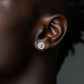 Archer Iced Out Stud Earrings   0.5cttw D Color Moissanite in 925 Sterling Silver | Hip Hop Street Style Jewelry