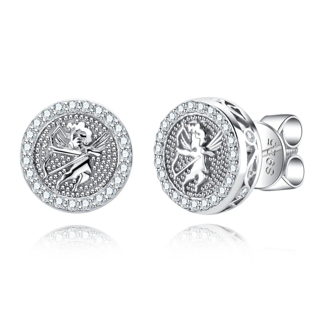 Archer Iced Out Stud Earrings   0.5cttw D Color Moissanite in 925 Sterling Silver | Hip Hop Street Style Jewelry