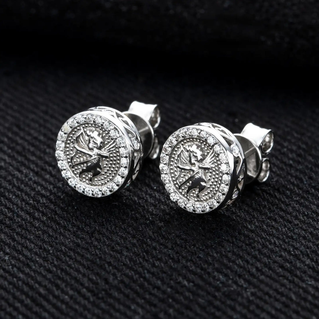 Archer Iced Out Stud Earrings   0.5cttw D Color Moissanite in 925 Sterling Silver | Hip Hop Street Style Jewelry