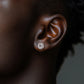 Buddha Hand Iced Out Stud Earrings  0.5cttw D Color Moissanite in 925 Sterling Silver  Hip Hop Street Style Jewelry