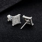 Unisex Iced Out Moissanite Screw Back Studs | 14K Gold Plated 925 Sterling Silver | Hip Hop Street Jewelry