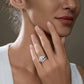 Moissanite Bridal Set, 4.92 CTTW (3 CT Center Stone) D Color in 925 Sterling Silver, Engagement & Wedding Ring Set with Certificate