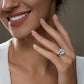 Moissanite Bridal Set, 4.92 CTTW (3 CT Center Stone) D Color in 925 Sterling Silver, Engagement & Wedding Ring Set with Certificate