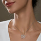 Butterfly Pendant Necklace with D Color VVS1 Moissanite, 925 Sterling Silver Adjustable 40+2+3cm Chain, Certified Gift for Women