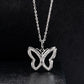 Butterfly Pendant Necklace with D Color VVS1 Moissanite, 925 Sterling Silver Adjustable 40+2+3cm Chain, Certified Gift for Women
