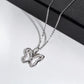 Butterfly Pendant Necklace with D Color VVS1 Moissanite, 925 Sterling Silver Adjustable 40+2+3cm Chain, Certified Gift for Women