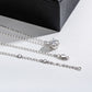 Circle Pendant Necklace with D Color VVS1 Moissanite, 925 Sterling Silver Adjustable 40+2+3cm Chain, Certified Gift for Women