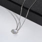 Circle Pendant Necklace with D Color VVS1 Moissanite, 925 Sterling Silver Adjustable 40+2+3cm Chain, Certified Gift for Women
