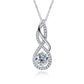 Infinity & Cross Moissanite Pendant Necklace, D Color VVS1 in 925 Sterling Silver, 40+2+3cm Adjustable Chain for Women with Certificate
