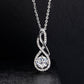 Infinity & Cross Moissanite Pendant Necklace, D Color VVS1 in 925 Sterling Silver, 40+2+3cm Adjustable Chain for Women with Certificate