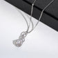 Infinity & Cross Moissanite Pendant Necklace, D Color VVS1 in 925 Sterling Silver, 40+2+3cm Adjustable Chain for Women with Certificate