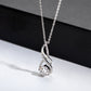 Infinity & Cross Moissanite Pendant Necklace, D Color VVS1 in 925 Sterling Silver, 40+2+3cm Adjustable Chain for Women with Certificate