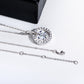 Circle Pendant Moissanite Necklace, Cushion Cut D Color VVS1 in 925 Sterling Silver, 40+2+3cm Adjustable Chain with Certificate