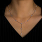 Y-Shape Diamond-Accented Necklace, Marquise Cut Moissanite Center in 925 Sterling Silver, VVS1 Clarity Jewelry Gift with Box