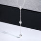 Y-Shape Diamond-Accented Necklace, Marquise Cut Moissanite Center in 925 Sterling Silver, VVS1 Clarity Jewelry Gift with Box