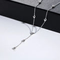 Y-Shape Diamond-Accented Necklace, Marquise Cut Moissanite Center in 925 Sterling Silver, VVS1 Clarity Jewelry Gift with Box