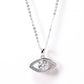 Evil Eye Necklace with Moissanite in Sterling Silver, Protection Jewelry Gift for Women & Men, Girlfriend & Boyfriend