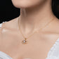 Evil Eye Necklace with Moissanite in Sterling Silver, Protection Jewelry Gift for Women & Men, Girlfriend & Boyfriend
