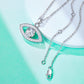 Evil Eye Necklace with Moissanite in Sterling Silver, Protection Jewelry Gift for Women & Men, Girlfriend & Boyfriend