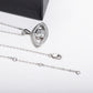 Evil Eye Necklace with Moissanite in Sterling Silver, Protection Jewelry Gift for Women & Men, Girlfriend & Boyfriend